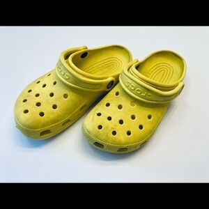 Crocs Yellow Unisex Clogs SlipOn Shoes Slides M4‎ W6